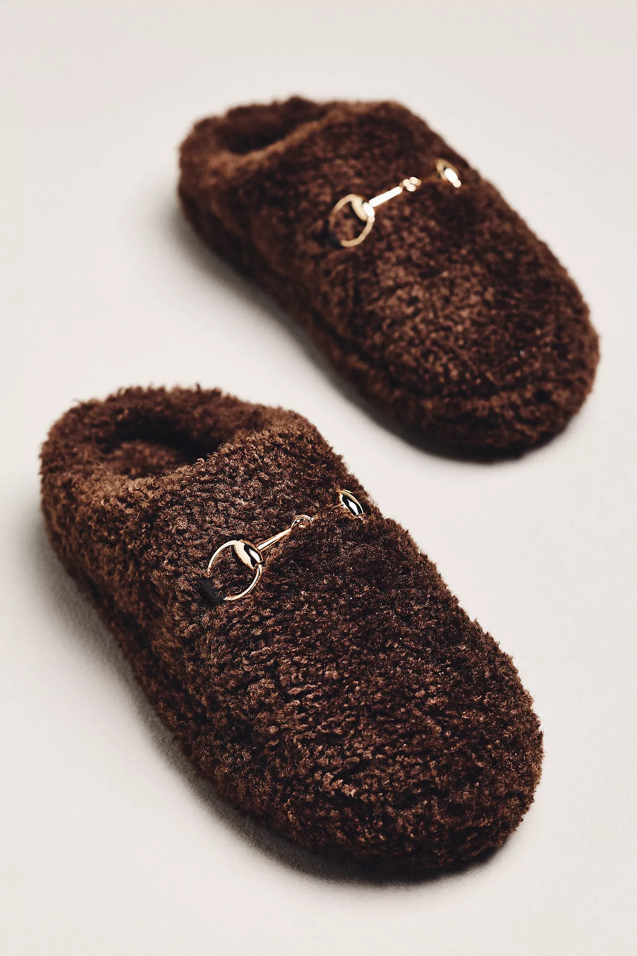 Maeve Sherpa Fleece Bit Scuff Slippers | Anthropologie (US)