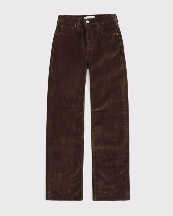 Women's High Rise 90s Relaxed Flocked Jean | Women's New Arrivals | Abercrombie.com | Abercrombie & Fitch (US)