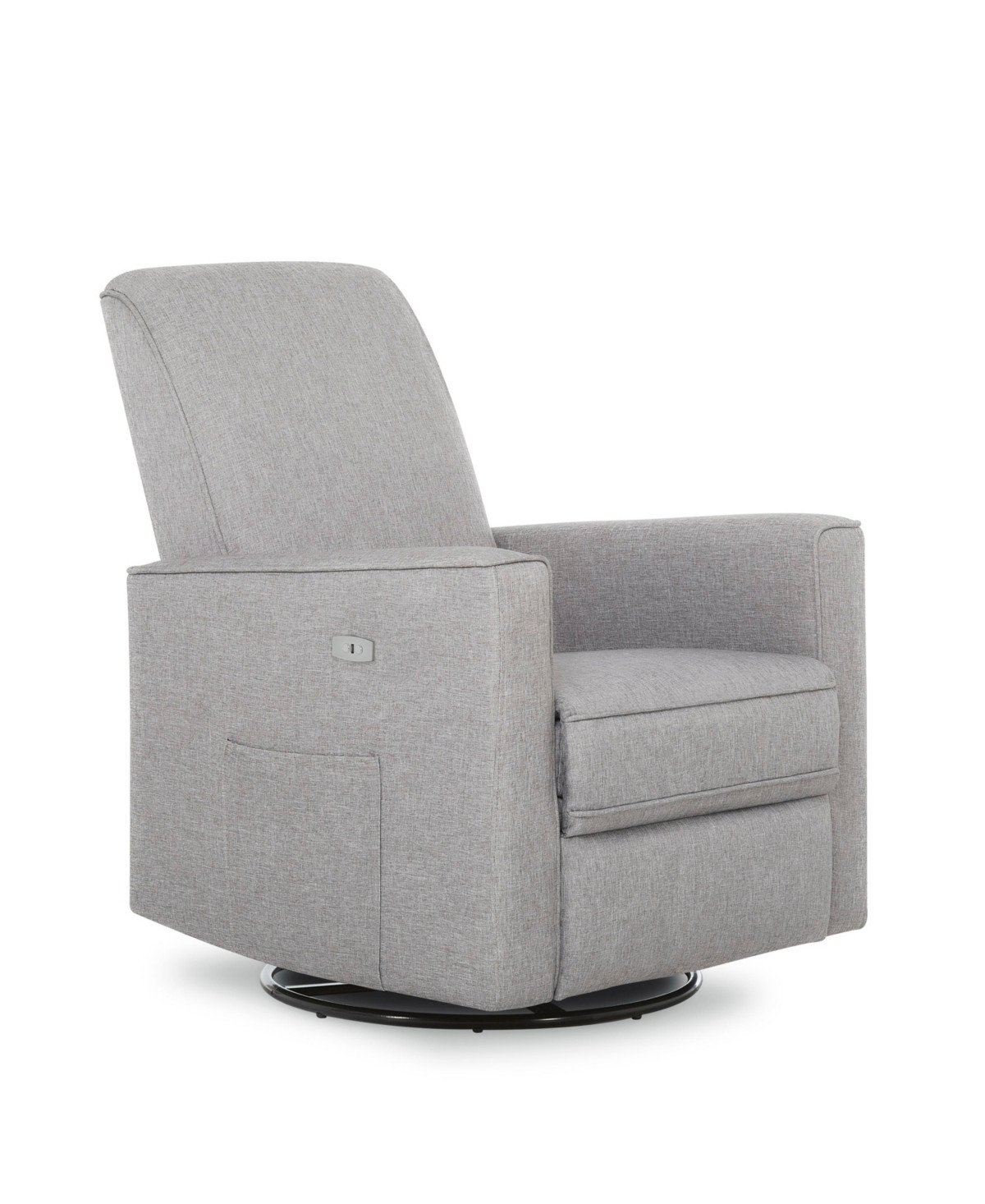 Evolur Harlow Deluxe Upholstered Plush Seating Glider Swivel, Power Recliner with Usb Port - Light grey | Macy's