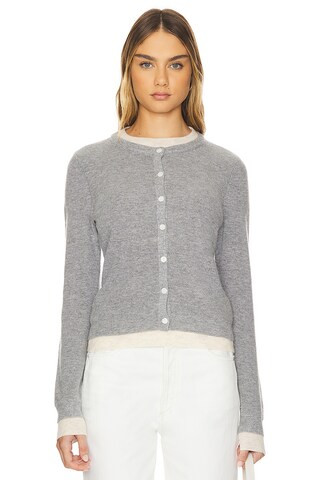 Line & Dot Hutch Double Layer Cardigan in Heather Grey from Revolve.com | Revolve Clothing (Global)