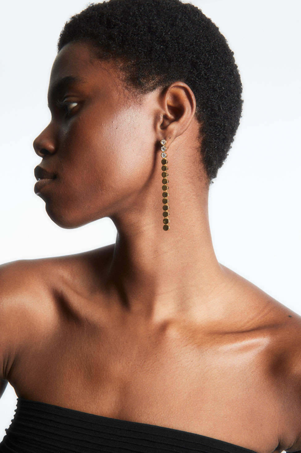 EMBELLISHED MISMATCHED DROP EARRINGS - GOLD - COS | COS UK