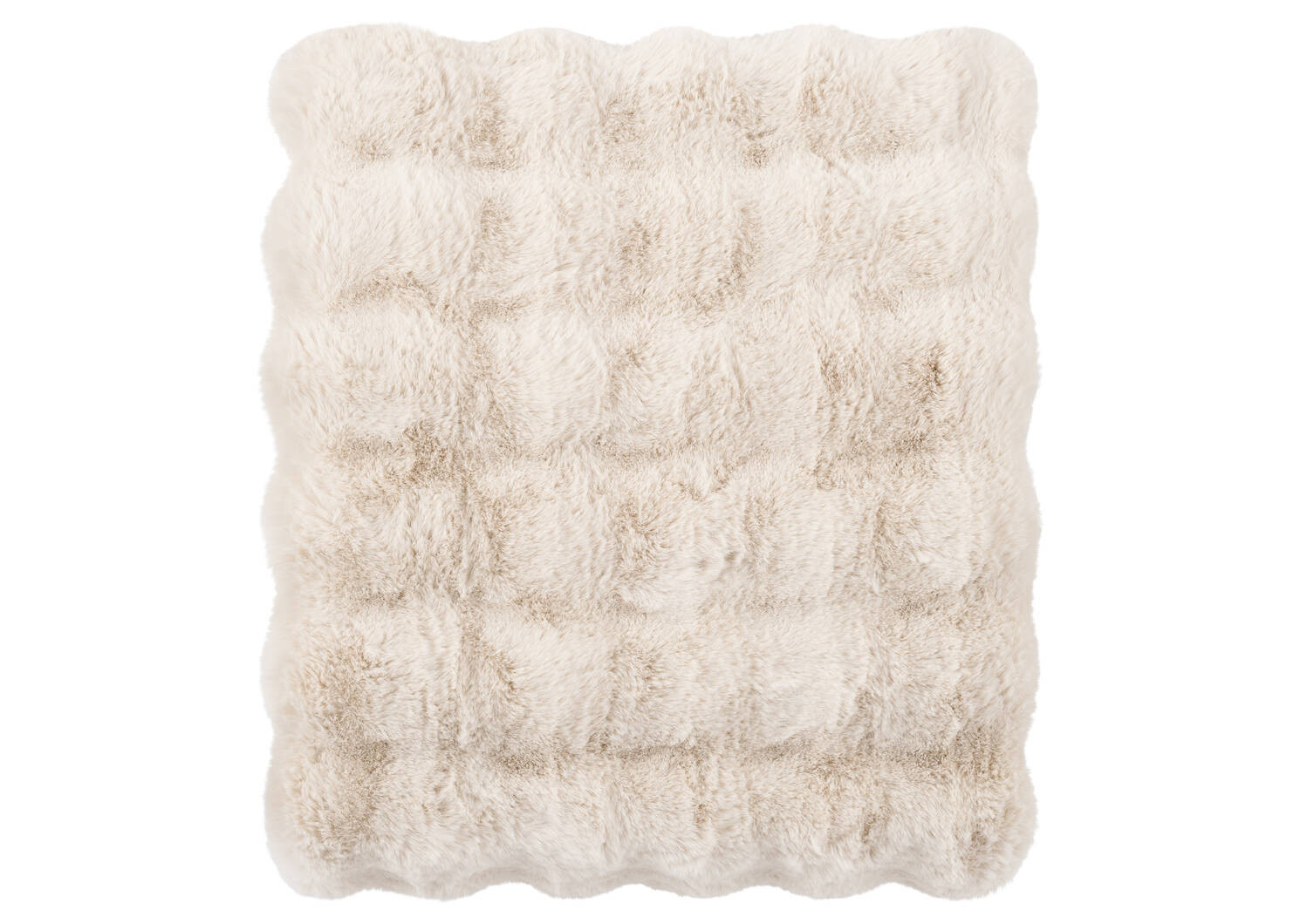 Zoey Faux Fur Throw Oyster | Urban Barn