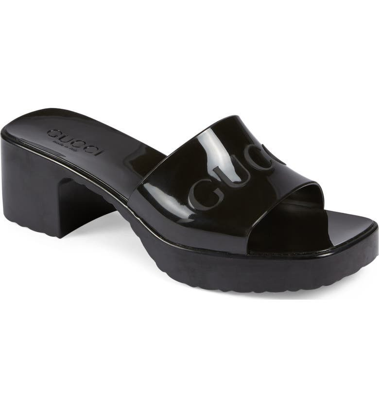 Rubber Logo Platform Slide Sandal | Nordstrom