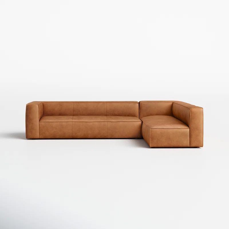 Foster Leather Sectional | Wayfair North America