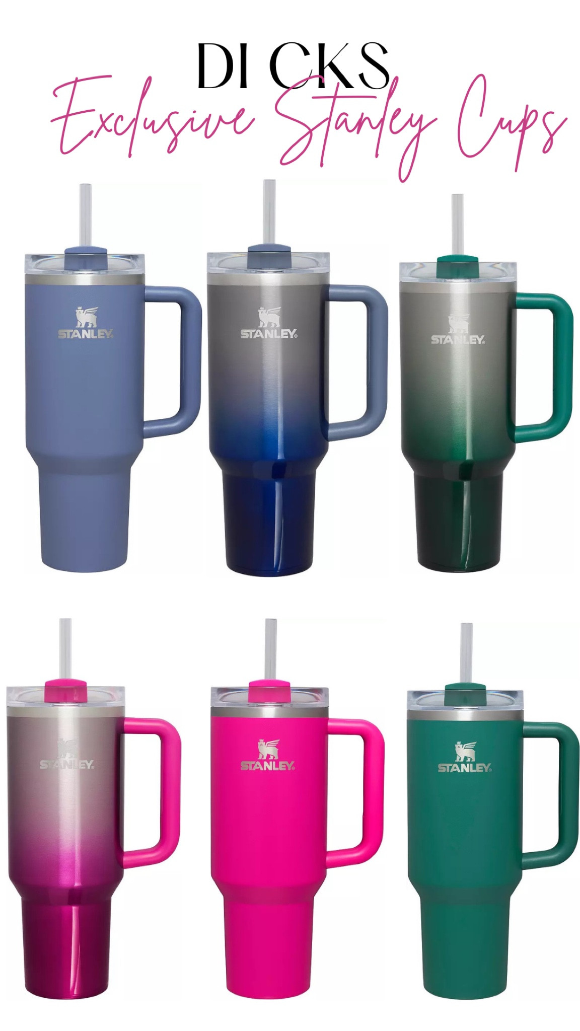 ✨Dicks✨

Exclusive Stanley Cups! 

Exclusive. Stanley. Quencher. Dicks. Dicks sporting goods. New arrival. New. 

#LTKfindsunder50 #LTKGiftGuide #LTKtravel