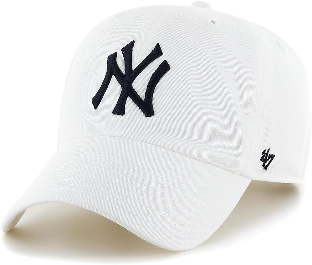 '47 Brand MLB NY Yankees Clean Up Cap - White | Amazon (US)