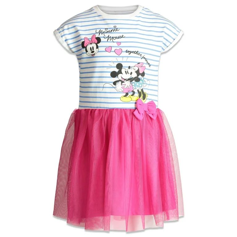 Disney Minnie Mouse Infant Baby Girls Tulle Dress Blue / Pink 24 Months | Walmart (US)
