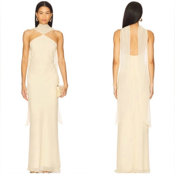 Amanda Uprichard Ashton Maxi Dress in Cornsilk | Poshmark