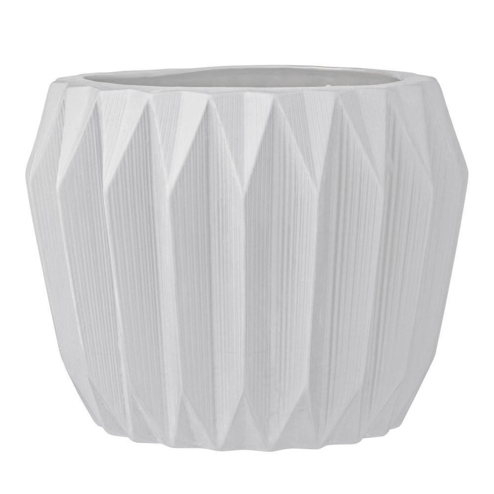 Ceramic Fluted Flower Pot - White (7") - 3R Studios | Target
