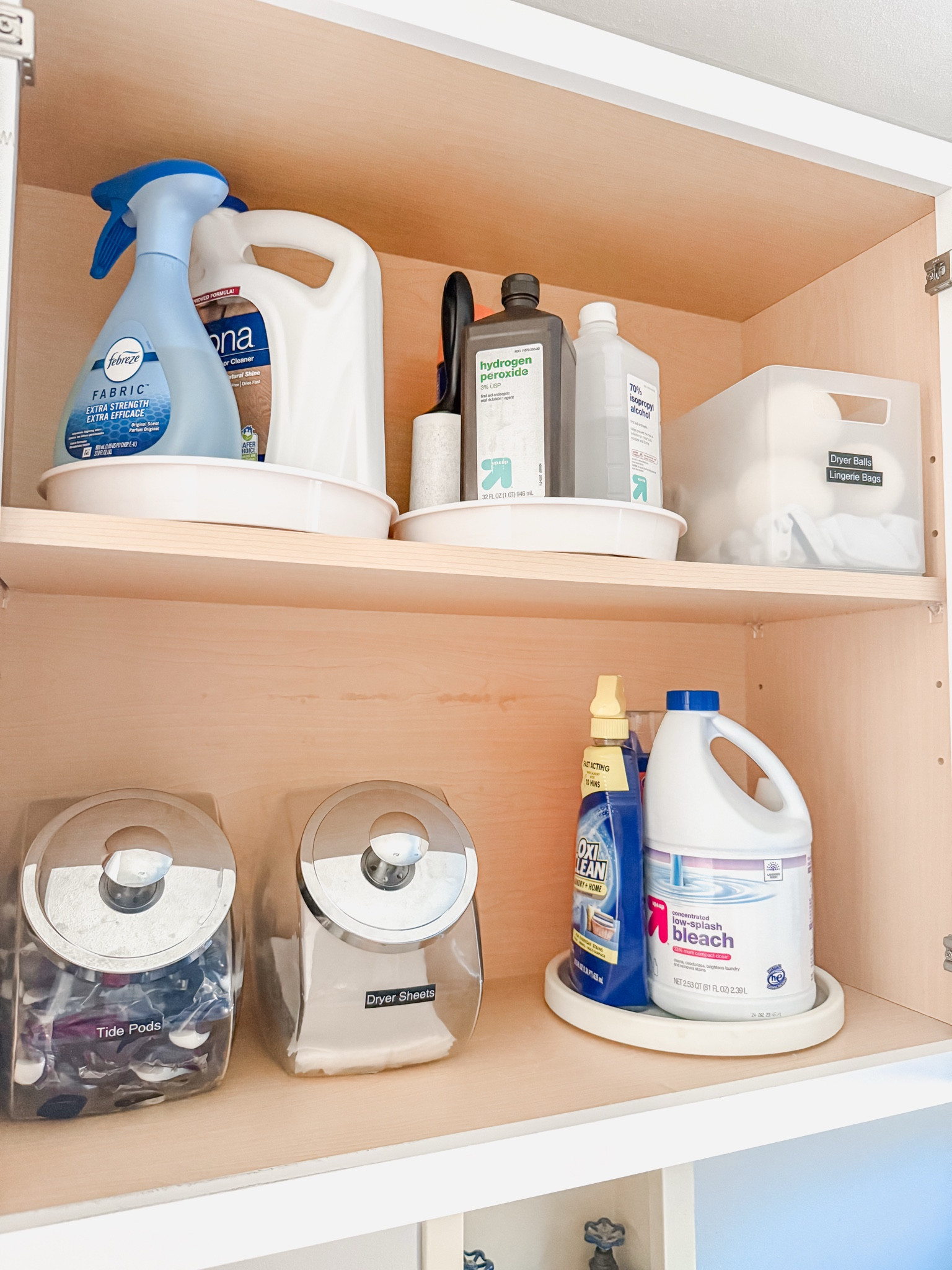 Laundry room organization favorites!
.
Love turntables to help organize bottles and containers. I also love the penny jars for decanting items like pods and dryer sheets!

#LTKFindsUnder100 #LTKFamily #LTKHome