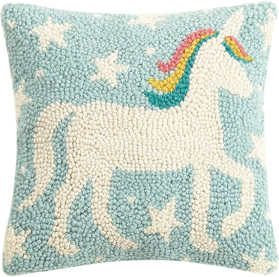 Peking Handicraft 30JES852C10SQ Unicorn Magic Hook Pillow, 10-inch Square, Wool and Cotton | Amazon (US)