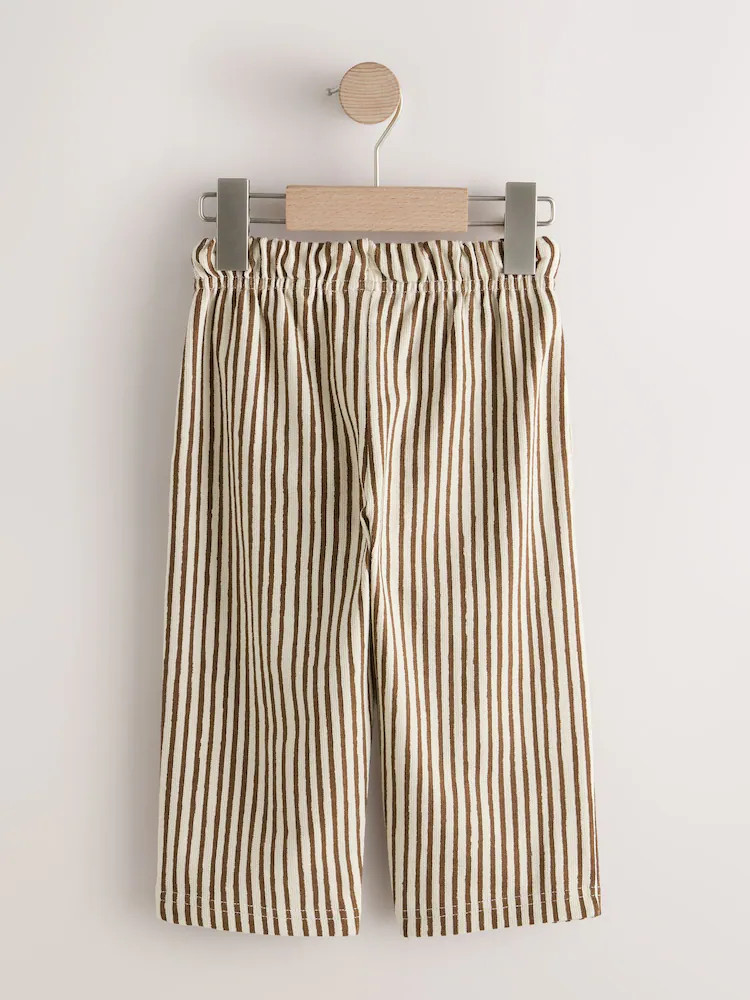 Brown & Ecru Stripe Textured Lightweight Joggers (3mths-7yrs) | Next US