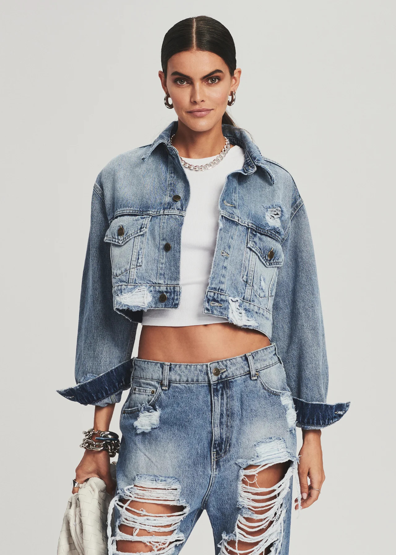Ryan Cropped Jacket by SER.O.YA | Retrofete