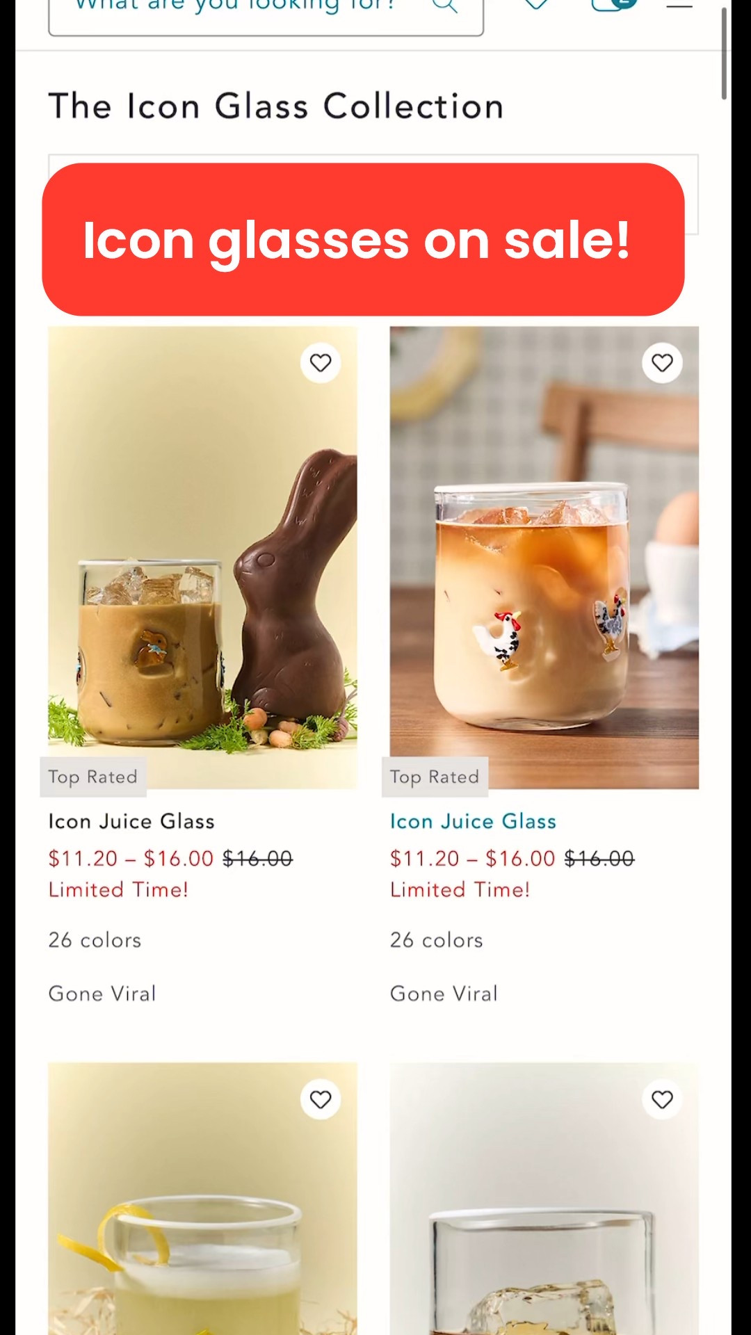 Icon glasses on sale at anthro! Plus a bunch of Valentine and Easter glasses! 

#LTKmomlife #LTKHome #LTKSaleAlert