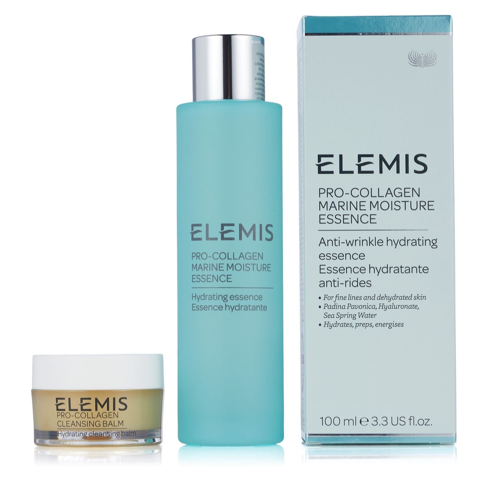 Elemis Pro-Collagen Essence & Cleansing Balm Set | QVC UK