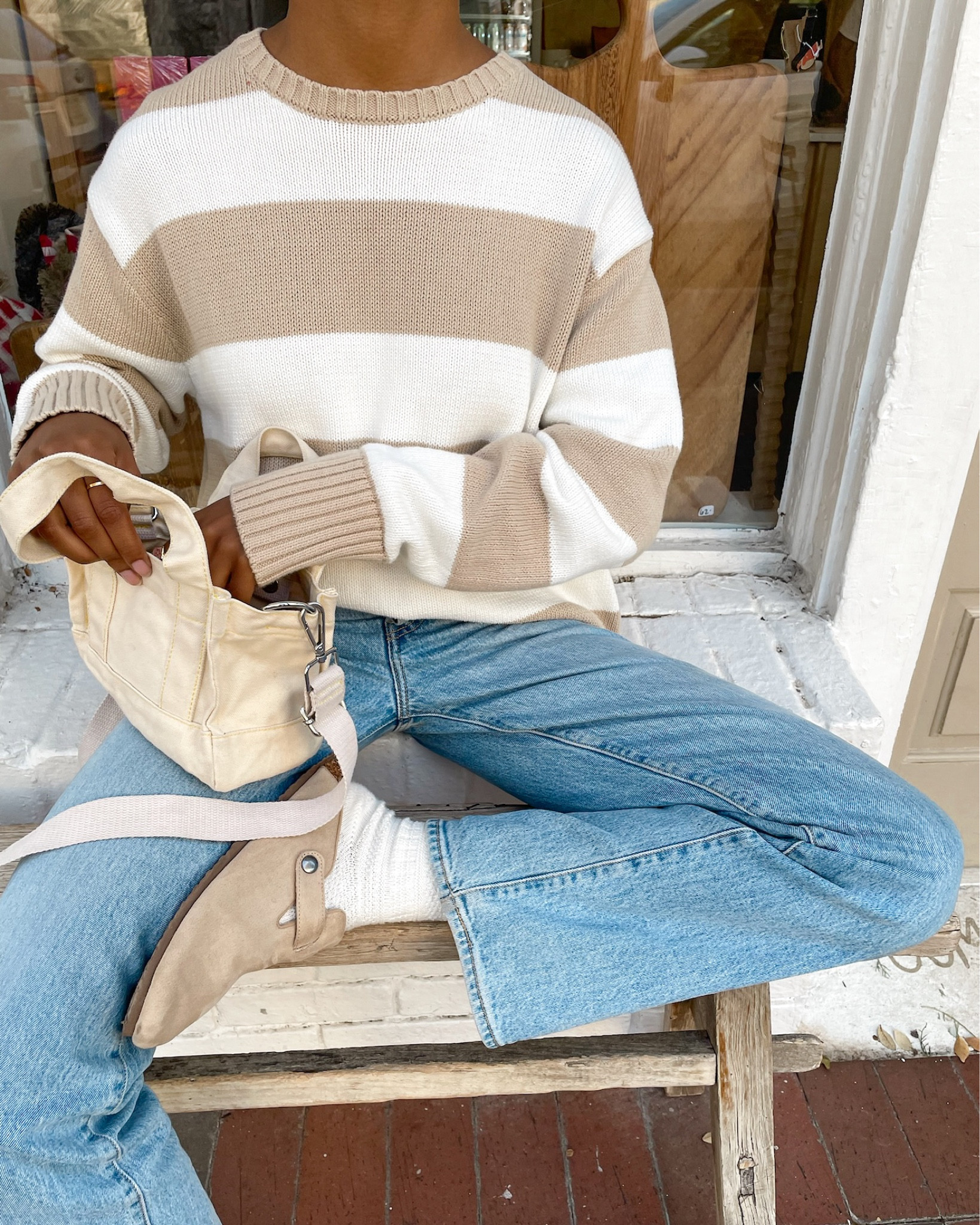 Birkenstock cube, winter outfit inspo, striped sweater aesthetic, Levi’s jeans outfit 

#LTKfit #LTKSeasonal #LTKshoecrush