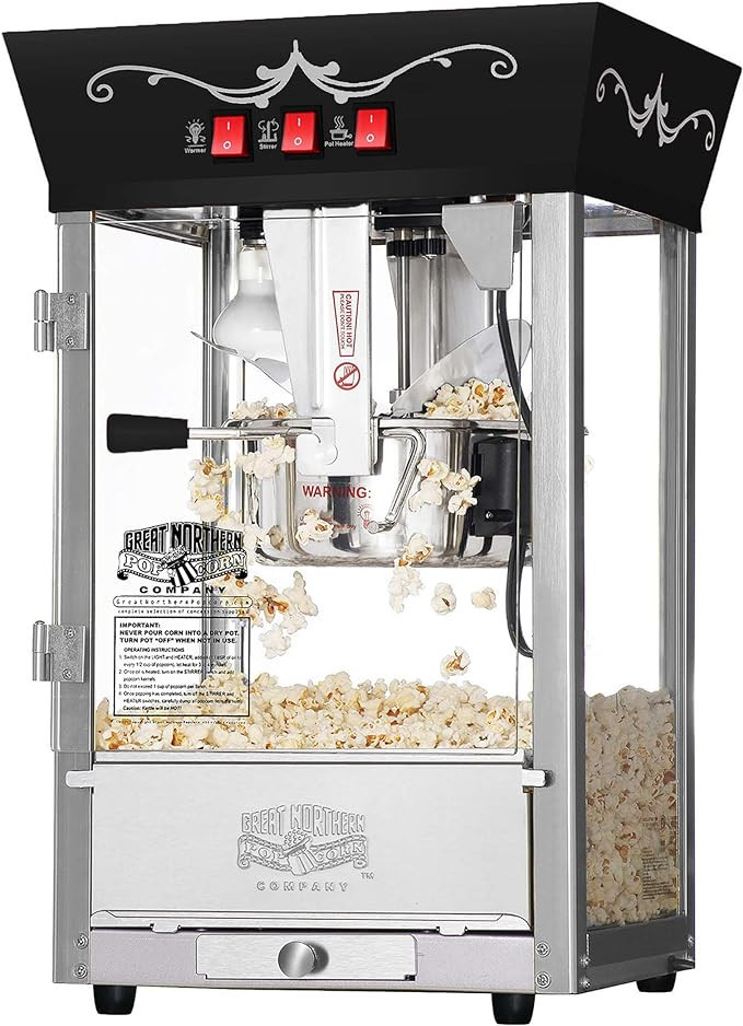 Great Northern Popcorn Company 83-DT5629 Black Antique Style Popcorn Popper Machine, 8 Ounce | Amazon (US)