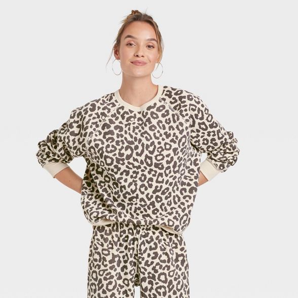 Women's Graphic Sweatshirt - Leopard Print | Target