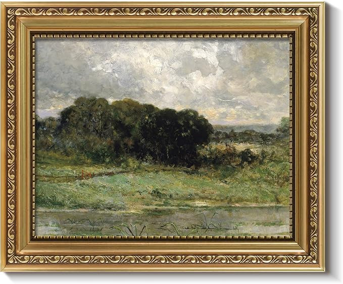 ARPEOTCY Vintage Gold Framed Wall Art, Swale Land Scenery Retro Paintings, 8x10 inch Small Canvas... | Amazon (US)