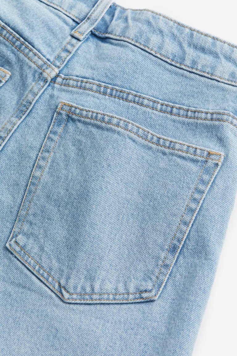 Slim Straight High Ankle Jeans - High waist - Long - Light denim blue - Ladies | H&M GB | H&M (UK, MY, IN, SG, PH, TW, HK)