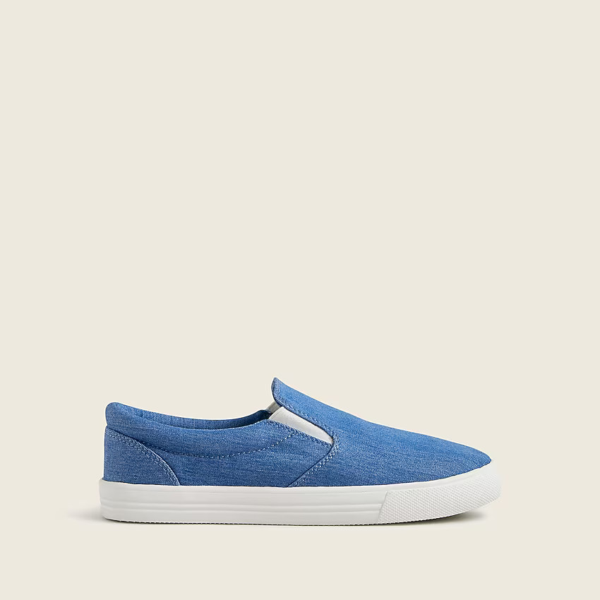 Boys' slip-on sneakers in chambray | J. Crew US