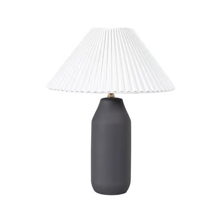 Black 22-inch Ceramic Sculptural Table Lamp | Rugs USA
