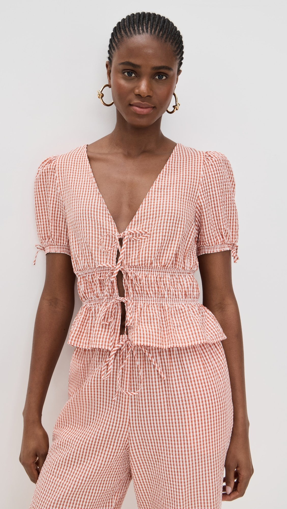 WAYF Nina Tie Front Top | Shopbop | Shopbop