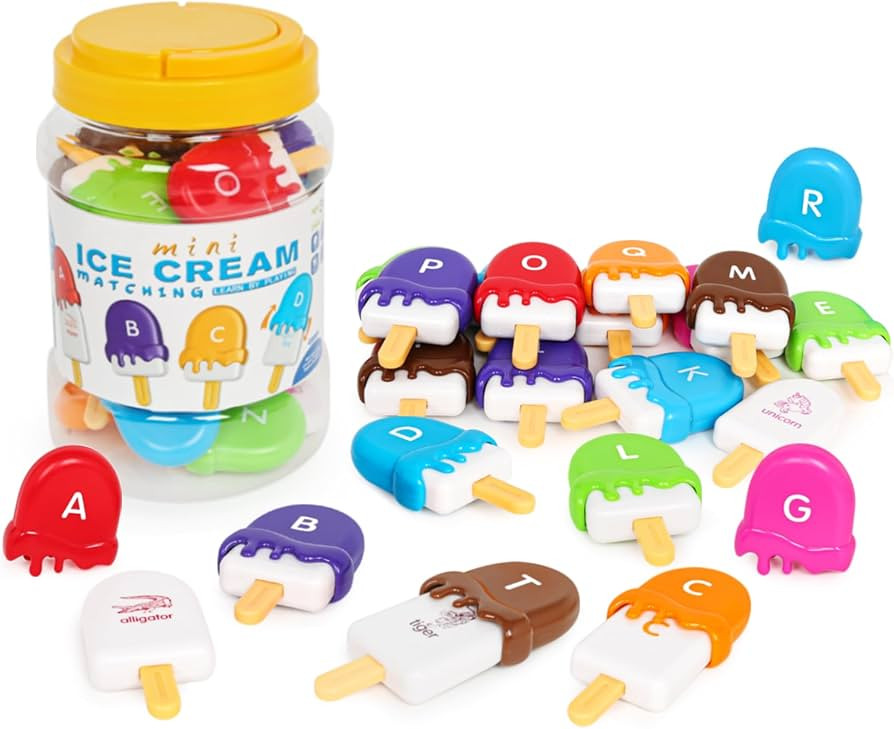 Alphabet Learning Toys Matching Letter ABC Fine Motor Toy Double-Side Ice Cream Toys Preschool Le... | Amazon (US)