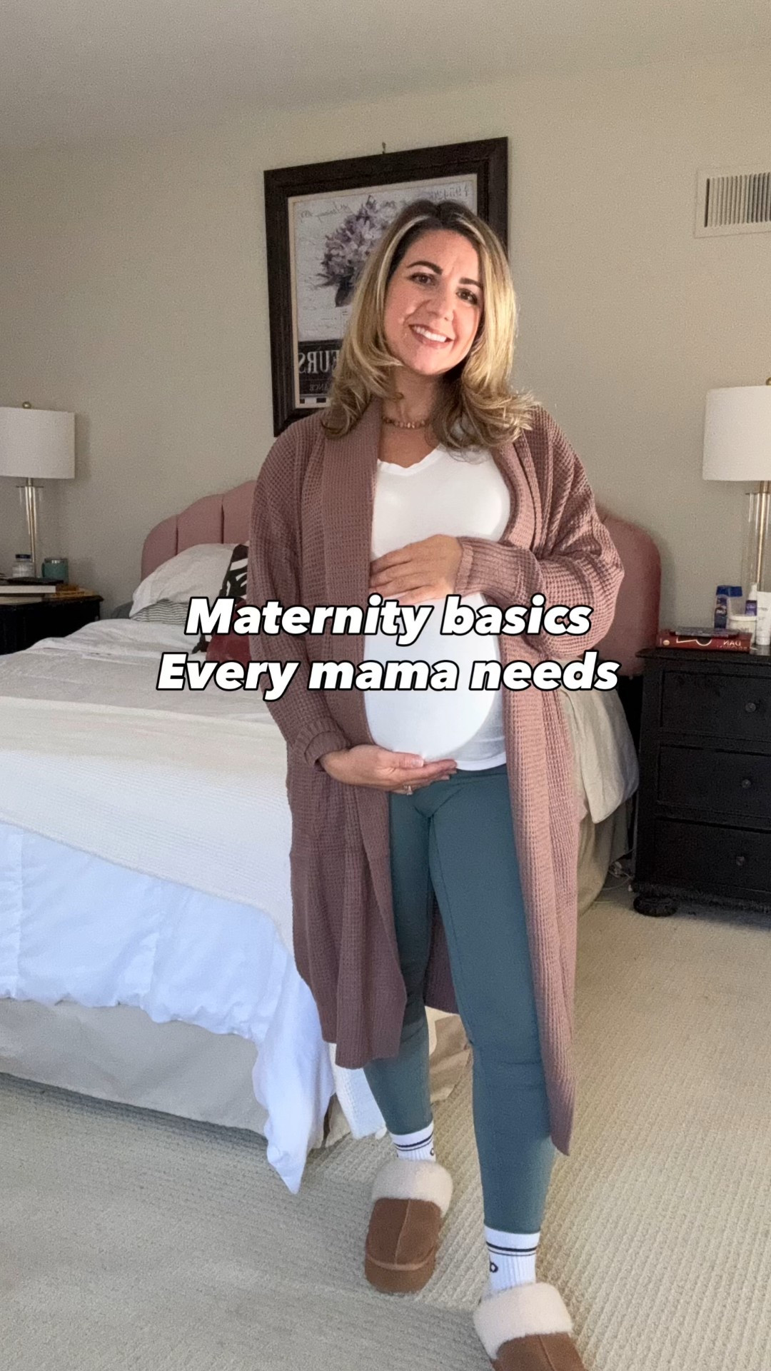 My favorite maternity basics! These poshdivah leggings are on sale 11/15-11/19 no code required. 
Maternity leggings: M
Tee: S
Cardigan: S

#LTKmomlife #LTKSaleAlert #LTKBump