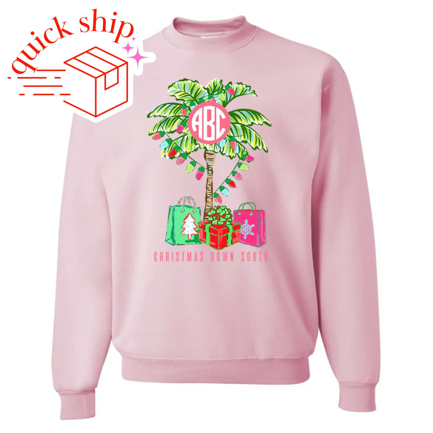 Monogrammed 'Christmas Down South' Crewneck Sweatshirt | United Monograms
