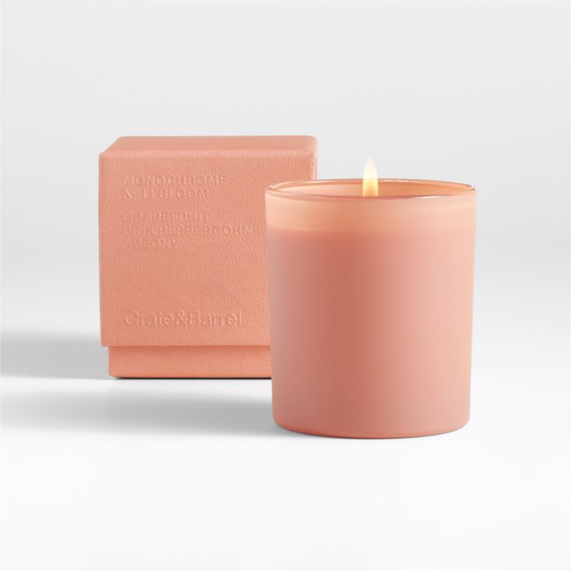 Monochrome No. 11 Bloom 1-Wick Candle - Grapefruit, Pink Peppercorn and Peony + Reviews | Crate &... | Crate & Barrel