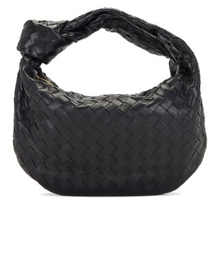 Bottega Veneta Teen Jodie Bag in Black & Gold | FWRD | FWRD 
