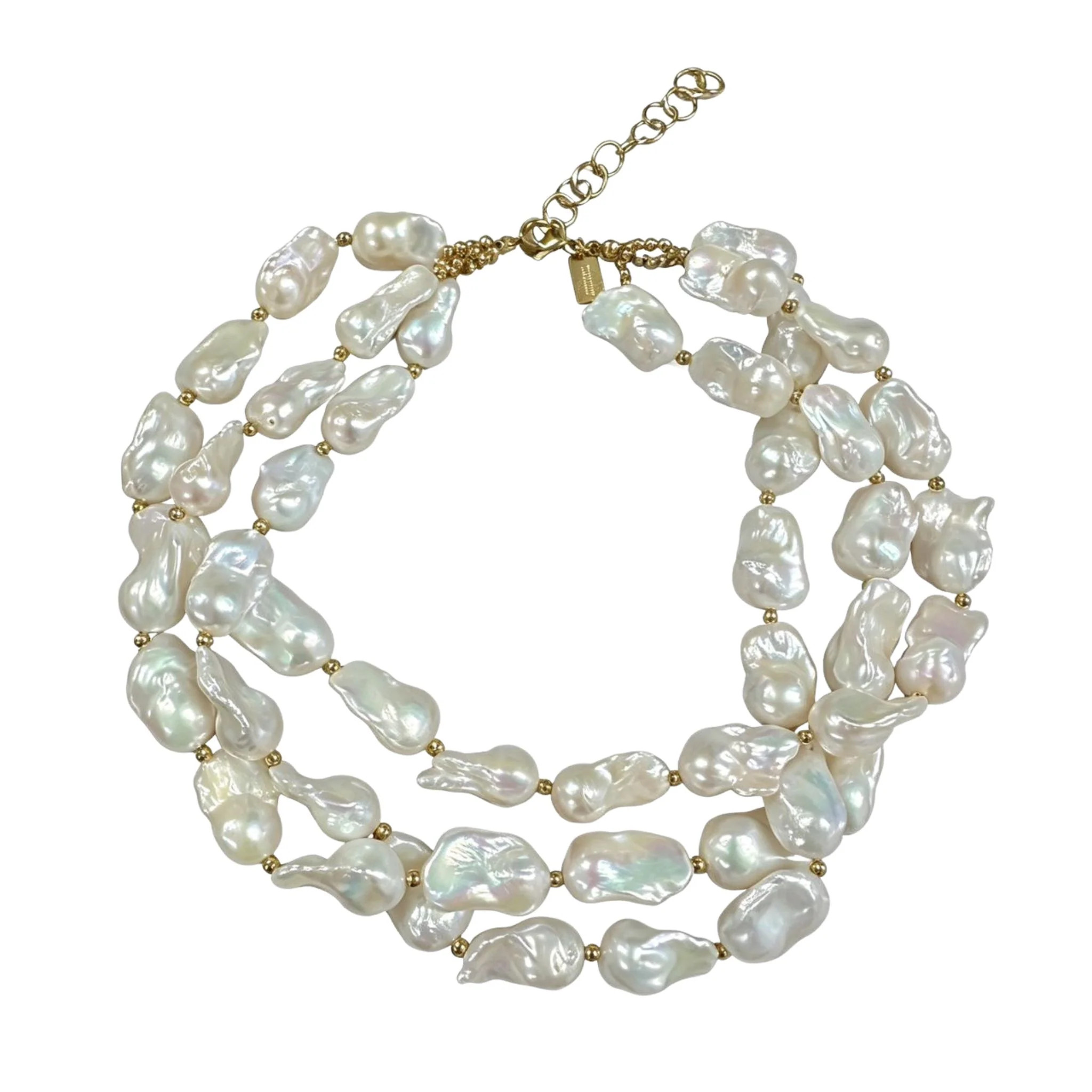 Tidal Baroque Pearl Layered Necklace | Christina Greene LLC