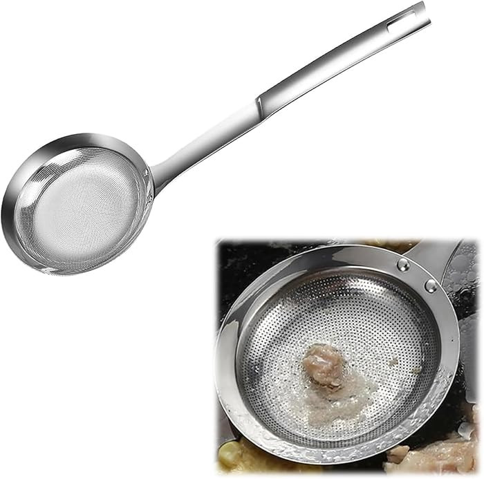 Fine Mesh Stainless Steel Colander - 2024 Upgrade Extra Fine Strainer With Handle, Sieve Spoon fo... | Amazon (US)