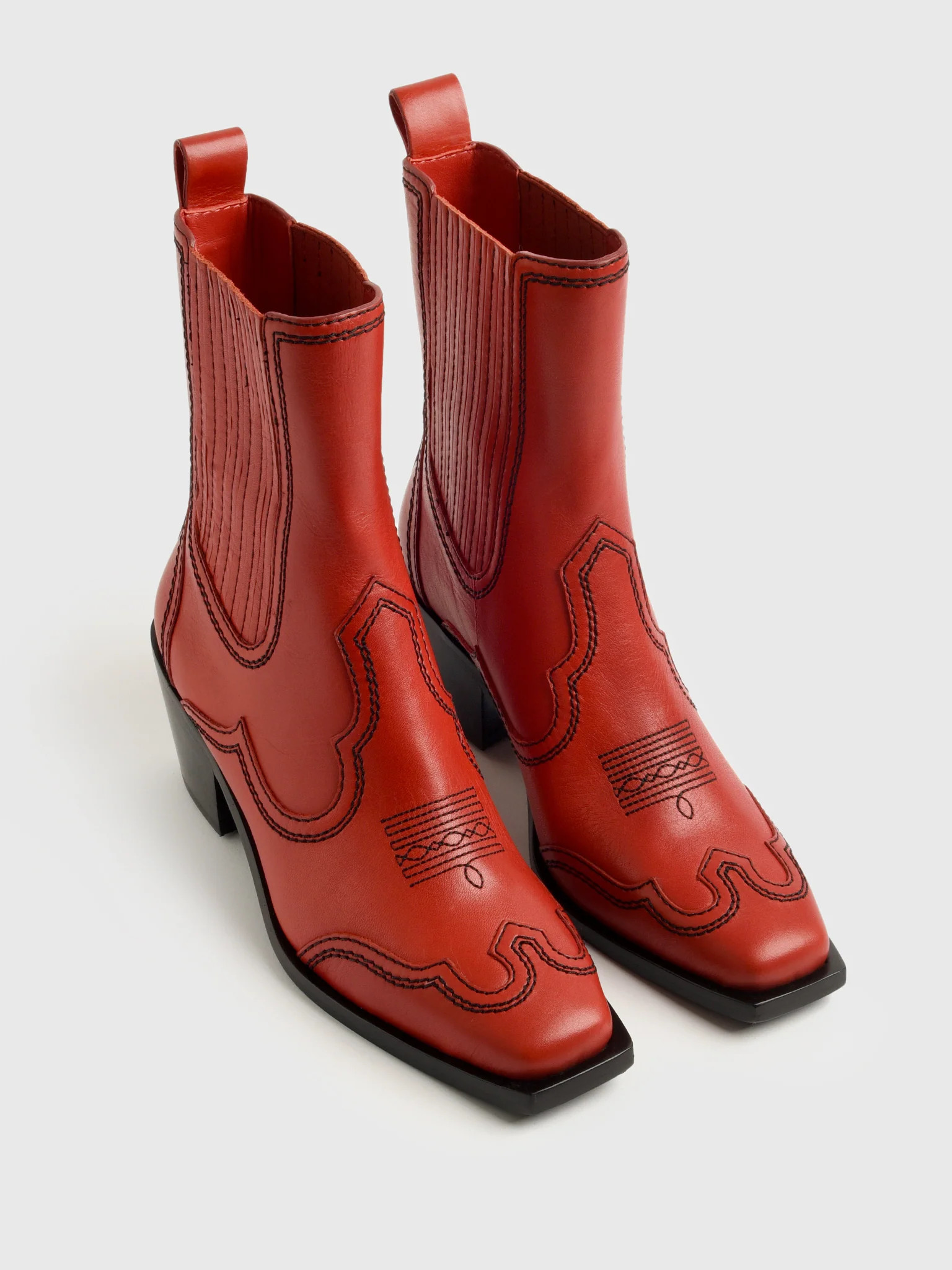 LOEFFLER RANDALL
                      
                     Women's Agnes Leather Western Boot | Saint Bernard