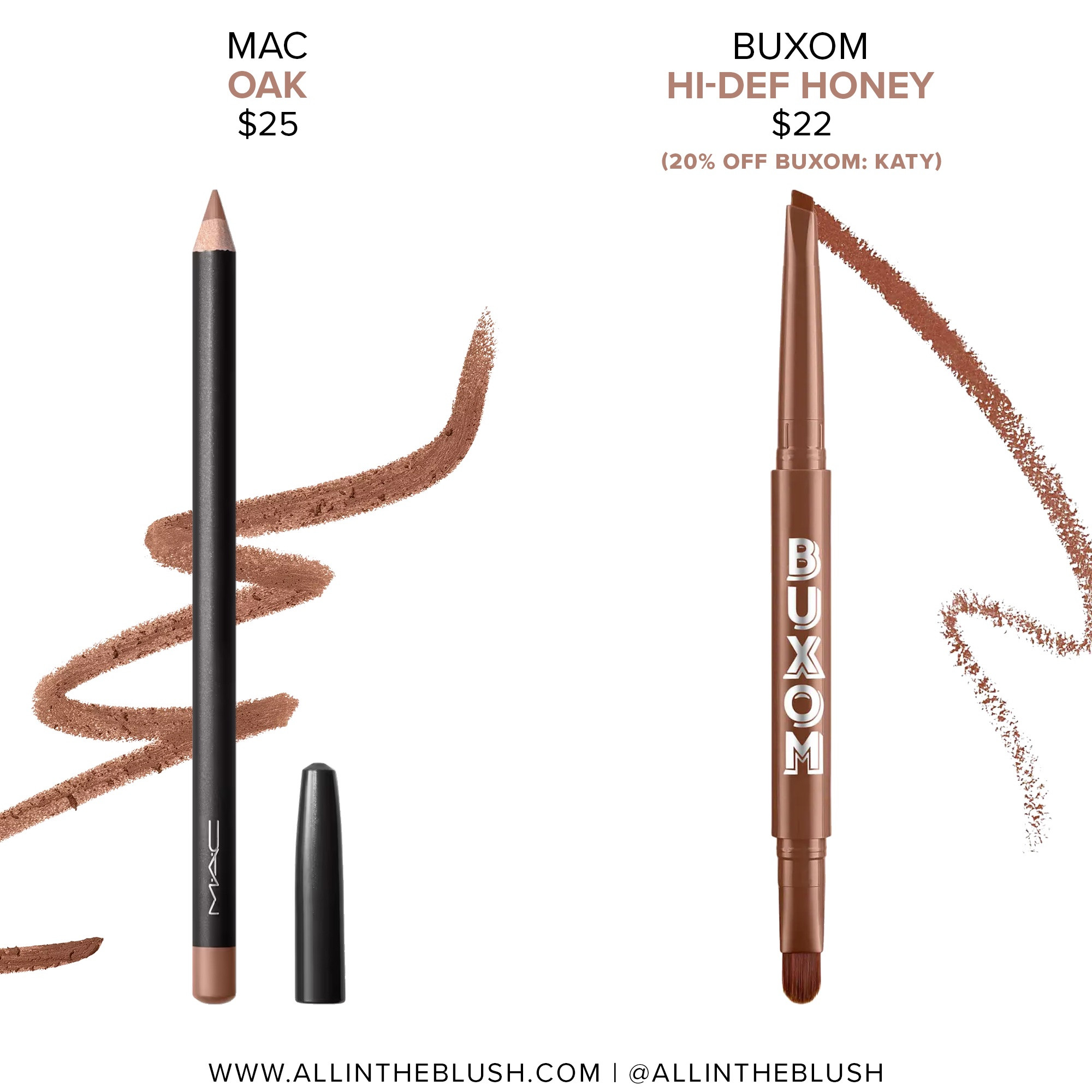 Lip Liner alternative for MAC ‘Oak’ Lip Pencil: Buxom Power Line Plumping Lip Liner “Hi-Def Honey” | Save 20% off Buxom with code: KATY

#LTKBeauty #LTKSaleAlert #LTKgrwm