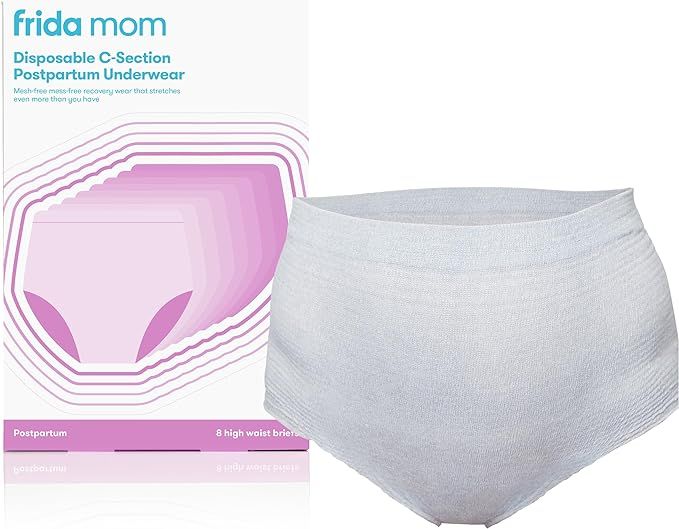 Postpartum Disposable Underwear, 100% Cotton, Microfiber, High Waist C-Section Underwear (8ct) | Amazon (US)