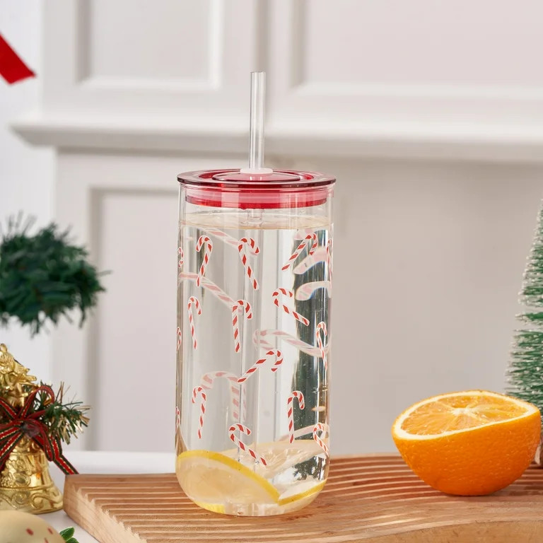 Holiday Time Candy con Lata de Vidrio de 20 Oz con Tapa | Walmart (US)