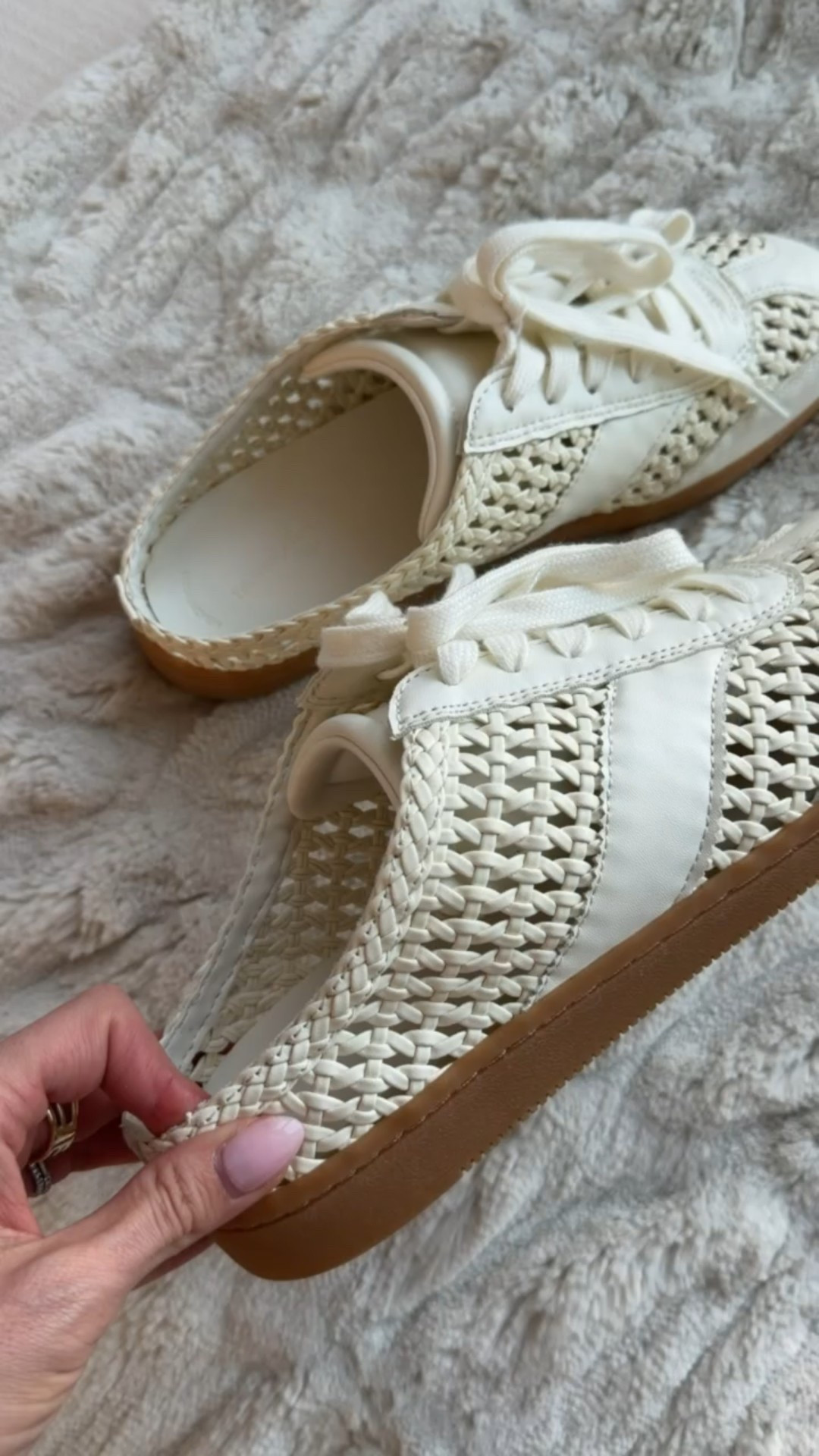 Woven neutral sneakers from Target, spring shoes, annabrstyle.