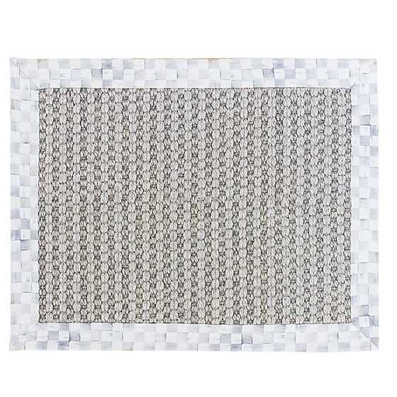 Sterling Check Chunky Sisal Wool Grey 2' x 3' Rug | MacKenzie-Childs