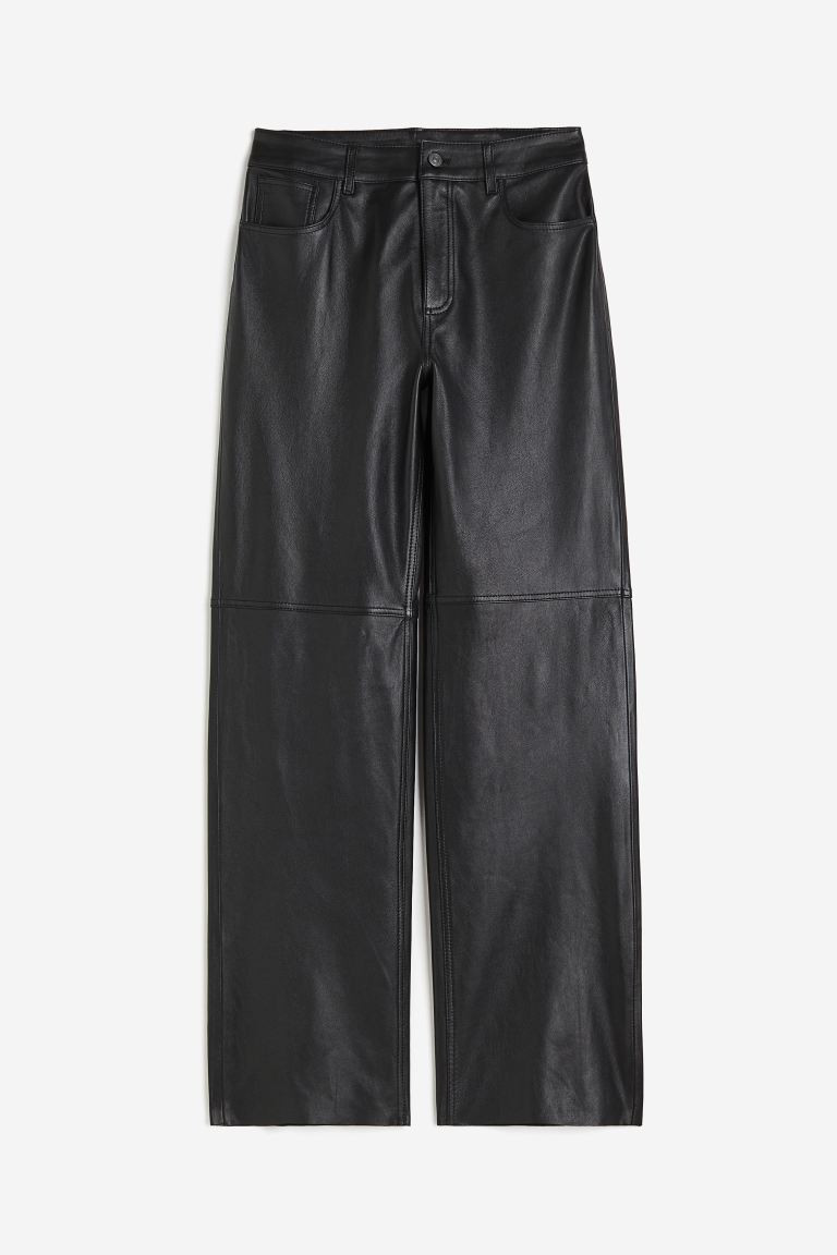 Leather trousers - Black - Ladies | H&M DE | H&M (DE, AT, CH, NL, FI)