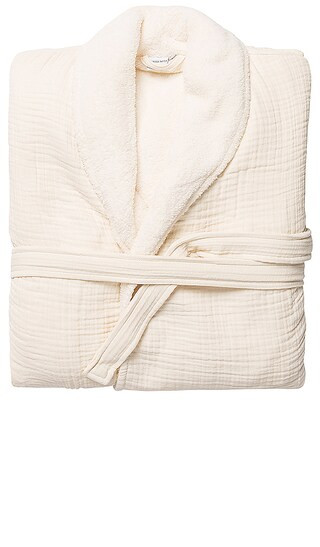 Alaia Sherpa Robe in Coconut | Revolve Clothing (Global)