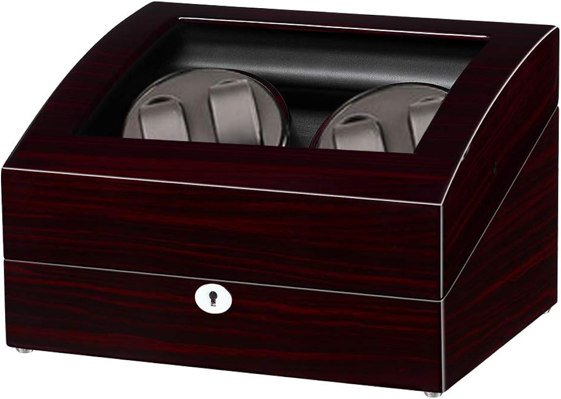 JQUEEN Watch Winder for Automatic Watches with Quiet Motors,4+6 Watches Storage Box Case with Sof... | Amazon (US)