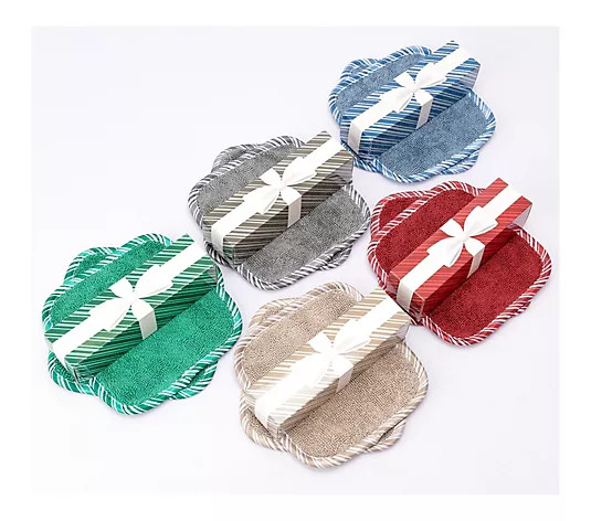 CAMPANELLI 10-Piece 6"x6" Loopy Towels in (5) Gift Boxes - QVC.com | QVC