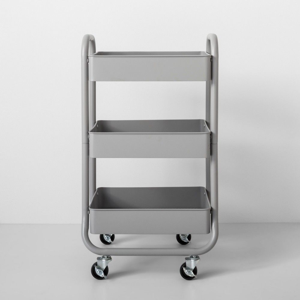 3 Tier Metal Utility Cart Gray - Made By Design | Target