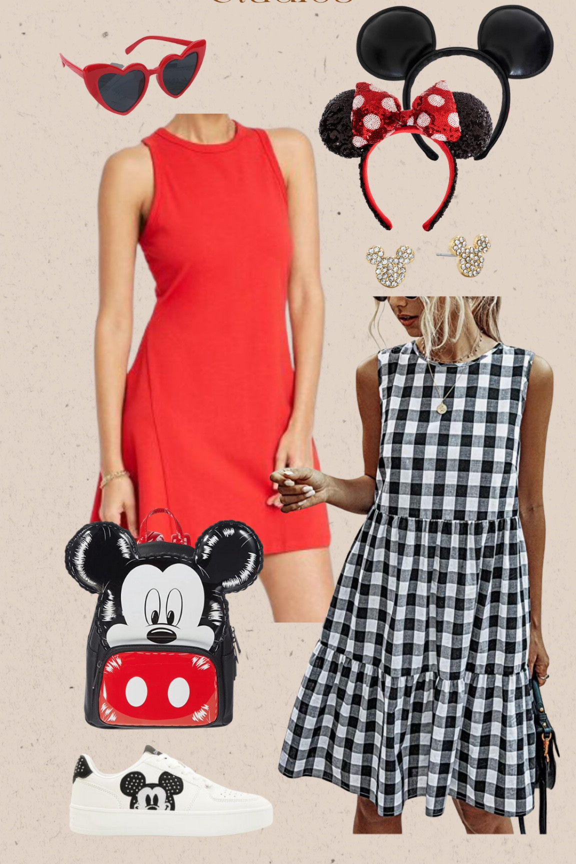 I always feel like a classic black, white, and red look is perfect for Hollywood Studios at Walt Disney World. 

A red athletic dress or black and white gingham dress are perfect with pops of Mickey for this Disney look. 

#disneystyle #disneyoutfit #disneyworld #disneylook #mickeymouse #minniemouse #minniestyle 