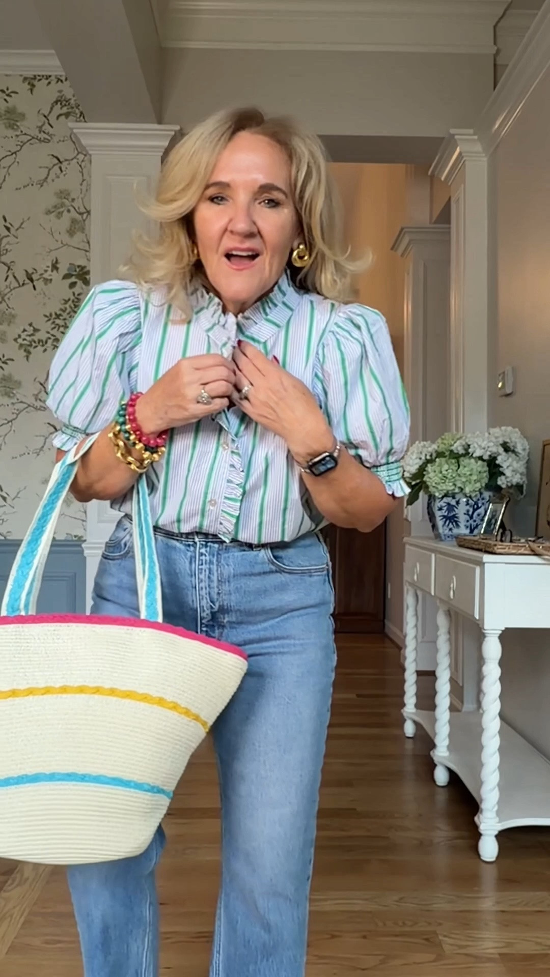 Tuesday and Wednesday 14th & 15th get 20% off your order with code NANETTE20
Otherwise NANETTE15 works 
Pretty dresses and blouses in new fresh patterns. I’ve already done such a good job on feminine summer style. I am wearing a medium/29 in all.
The only note is the blue jeans. I cut 4 inches off the bottom they were quite long.

Summer dress vacation dress summer top summer casual

#LTKSaleAlert #LTKOver40 #LTKPetite

#LTKootd