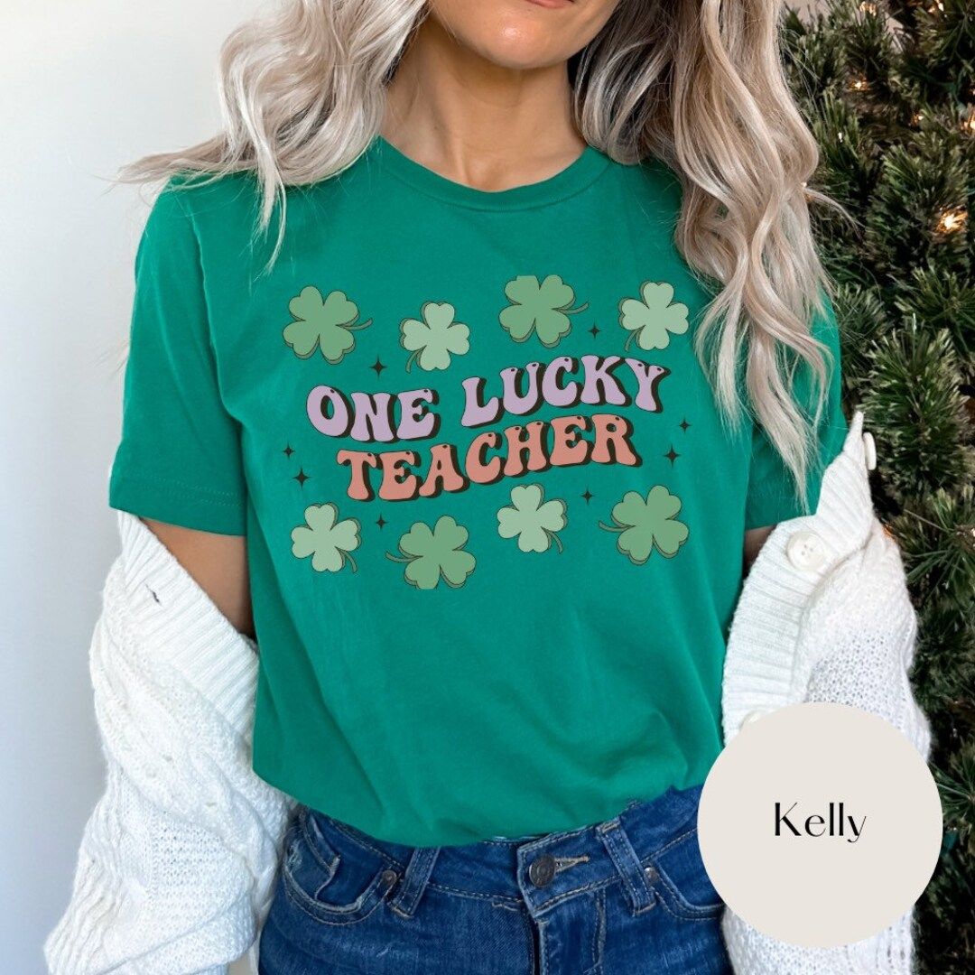 St Patricks Day Teach Shirt  One Lucky Teacher Shirt  - Etsy | Etsy (US)