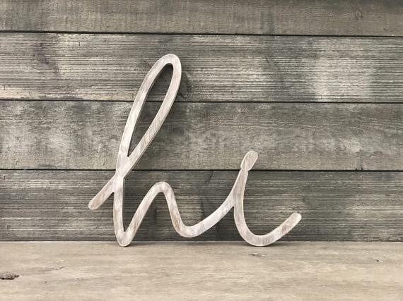 Hi Sign - Hello Sign - Entry Way Decor - Wood Sign - Farmhouse Decor - Fixer Upper Decor - Gallery W | Etsy (US)