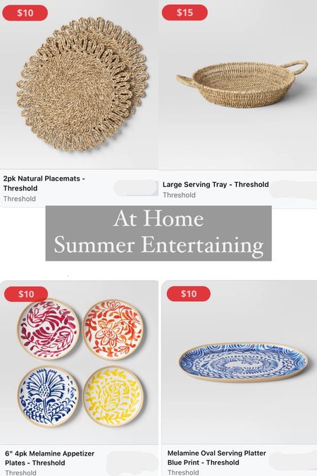 Target At Home Summer Entertaining Essentials! 

#LTKSaleAlert #LTKFindsUnder50 #LTKHome